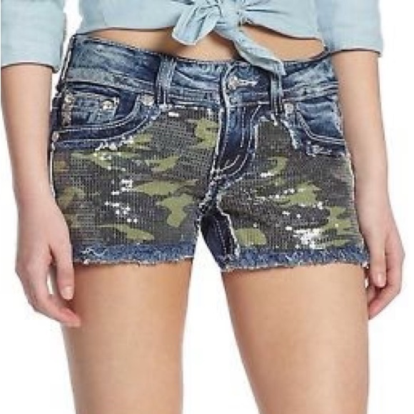 Miss Me Pants - Miss Me Camo Shorts
